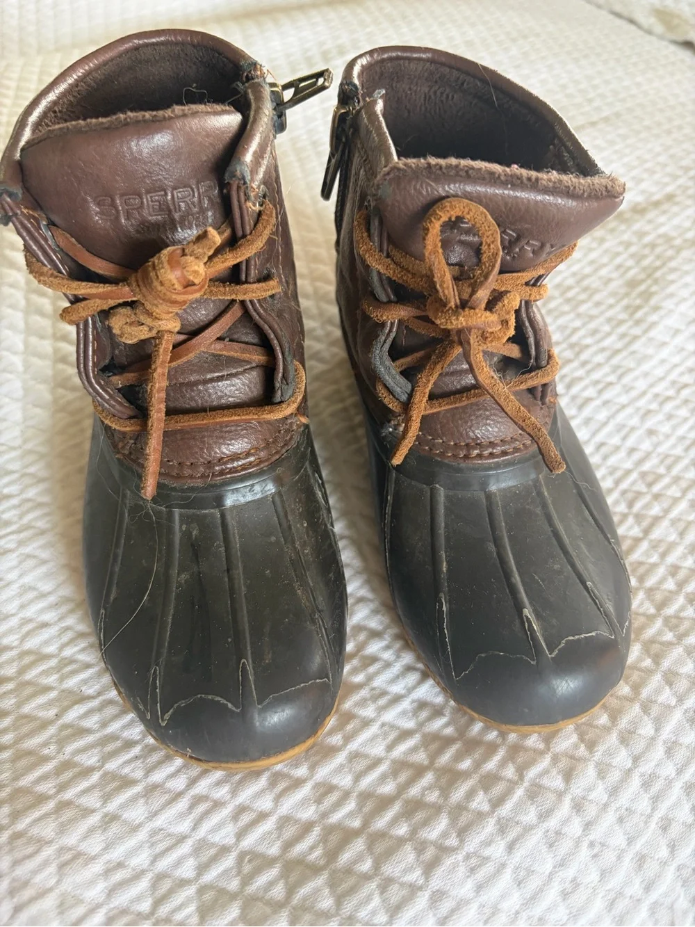 Sperry Kids Brown and Black Duck Boots